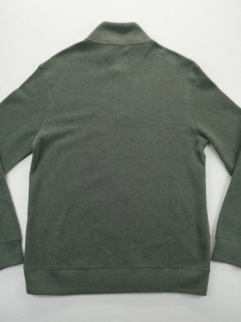 NWT Banana Republic Mens Waffle Quarter Zip Pullover, Green S‎